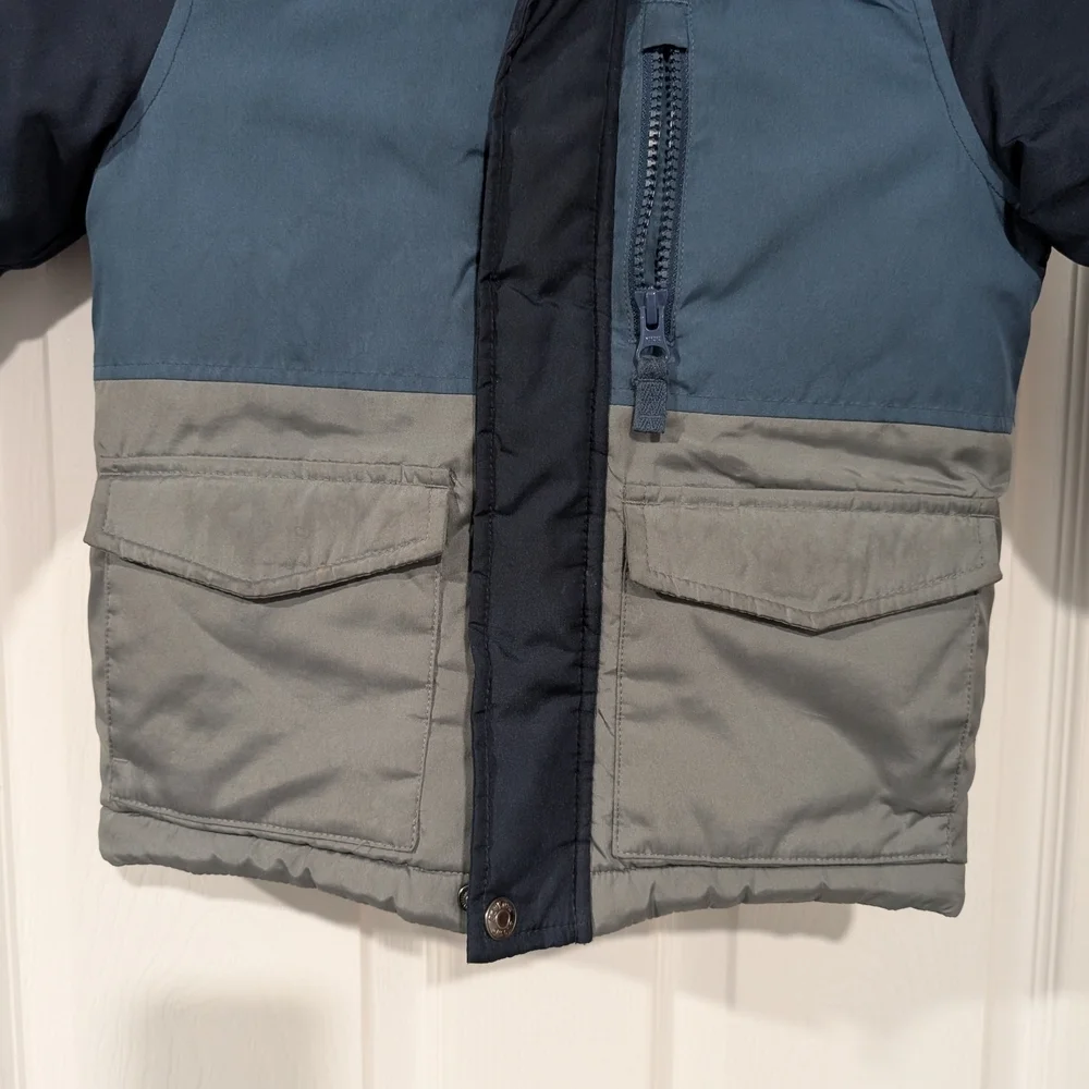 OshKosh B'gosh Toddler Boy Navy & Gray Colorblock Puffer Jacket in Size 3T